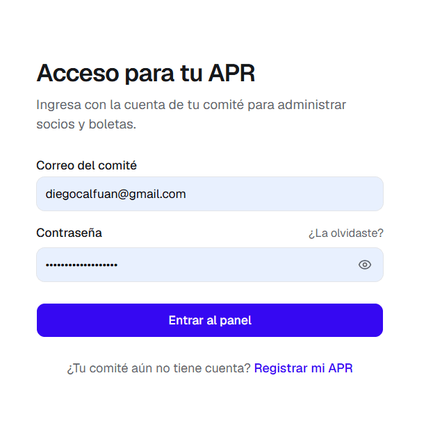 Paso 2: Escribe tu correo y contraseña